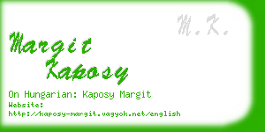 margit kaposy business card